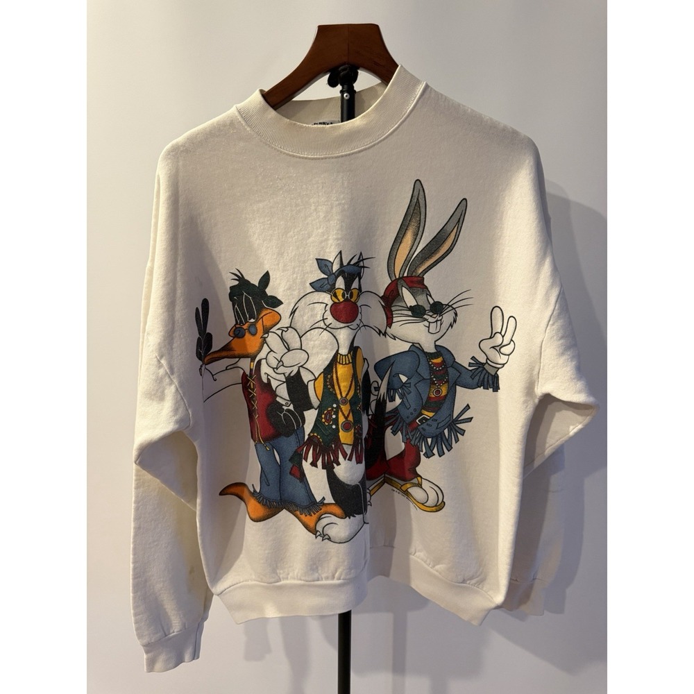 Vintage 90's Looney Tunes USA Size L Vintage Sweat-Shirt Bugs Bunny, Donald Duck
